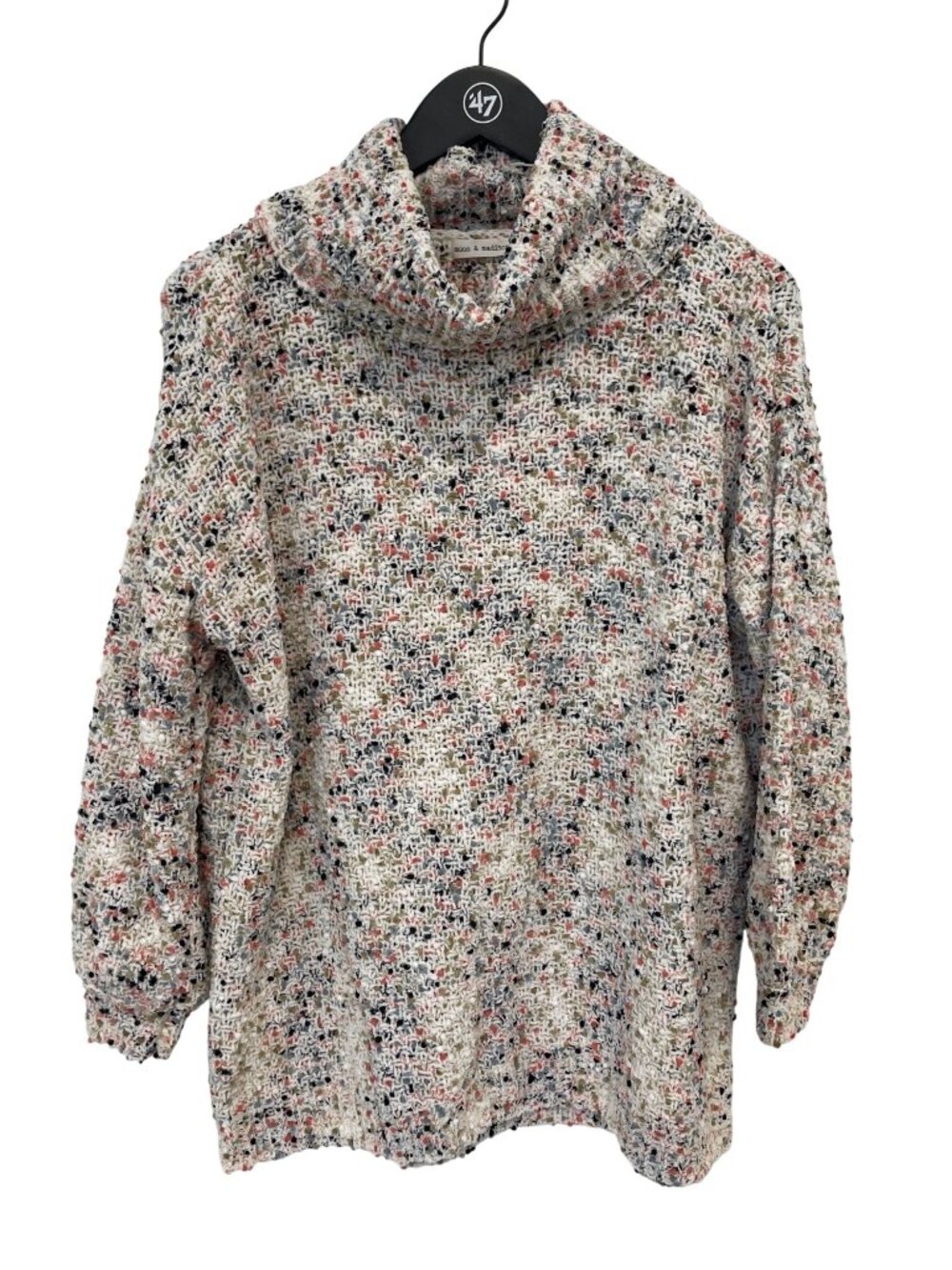 Moon & Madison Sweater Small Confetti Turtleneck Long Sleeve Pullover Knitwear